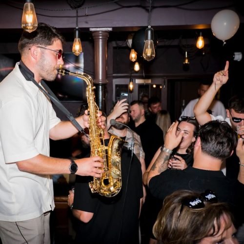 Saxophone at a party